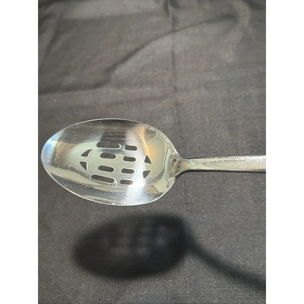 PYREX Accessories Vintage Slotted Spoon, Stainless Steel/Nylon, Black, 13 in